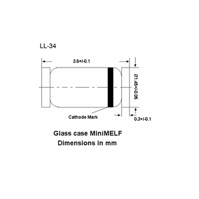 玻璃圓柱 LL-34 ZMM5V1穩(wěn)壓二極管 